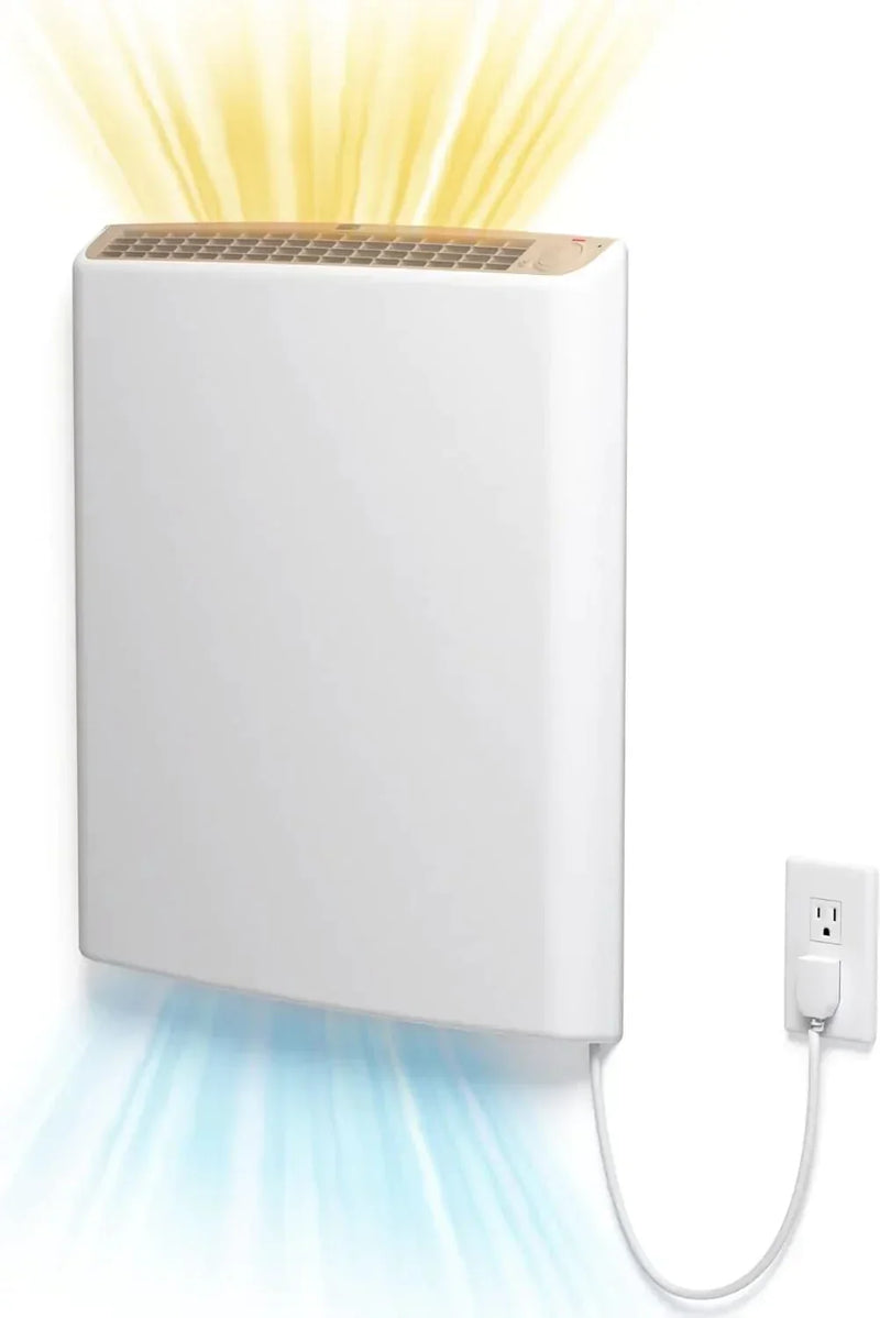 Envi Plug-in Electric Panel Wall Heaters for Indoor Use, Energy Efficient 24/7 Heating w/Safety Sensor Protection W6