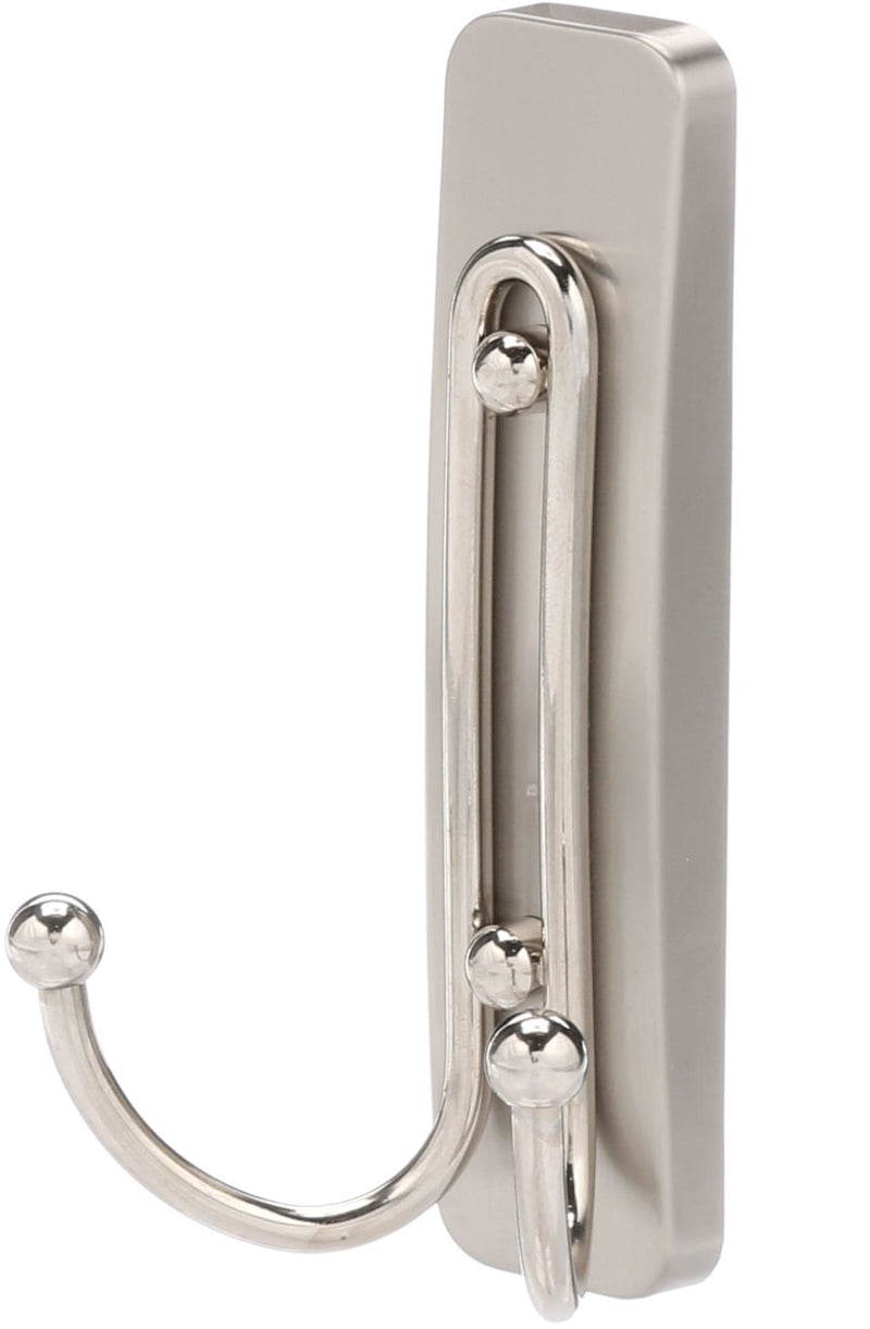 3M Command Large Bathroom Double Hook, Satin Nickel E2