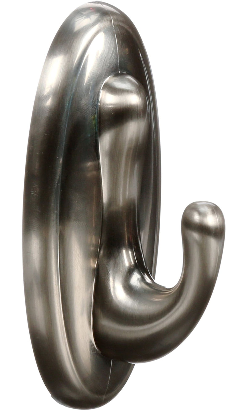 3M Command Large Traditional Decorative Utility Hook, Brushed Nickel R1