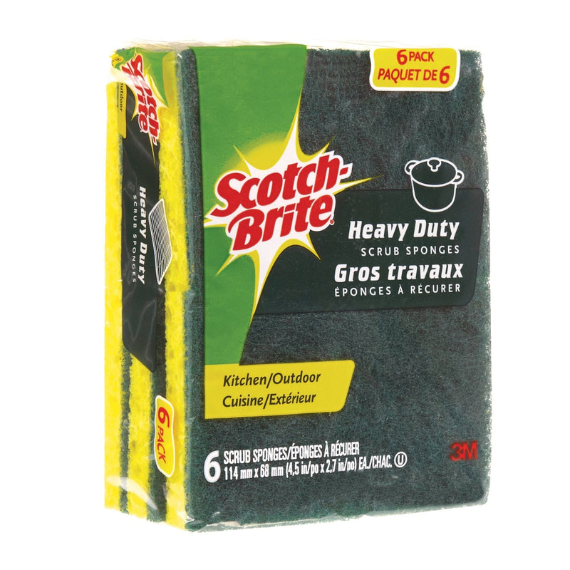 3M Scotch-Brite Heavy Duty Scrub Sponge, 6-pk Q0