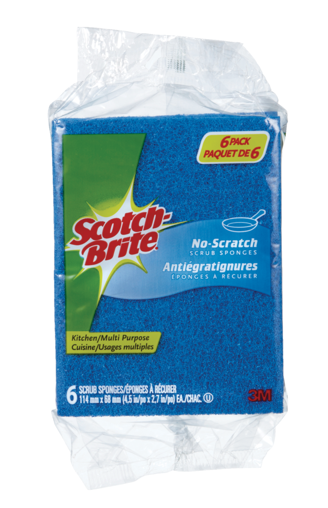 3M Scotch-Brite Non-Scratch All-Purpose Scrub Sponge, 6-pk J8