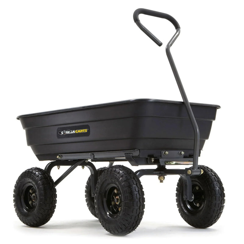Poly Garden Dump Cart with Easy to Assemble Steel Frame X6