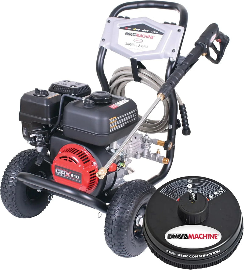 Cleaning CM61083 Clean Machine 3400 PSI Gas Pressure Washer, 2.5 GPM, CRX Engine, Includes Spray Gun and Wand, 4 QC Nozzle Tips, 5/16-in. x 25-ft. MorFlex Hose. Z8