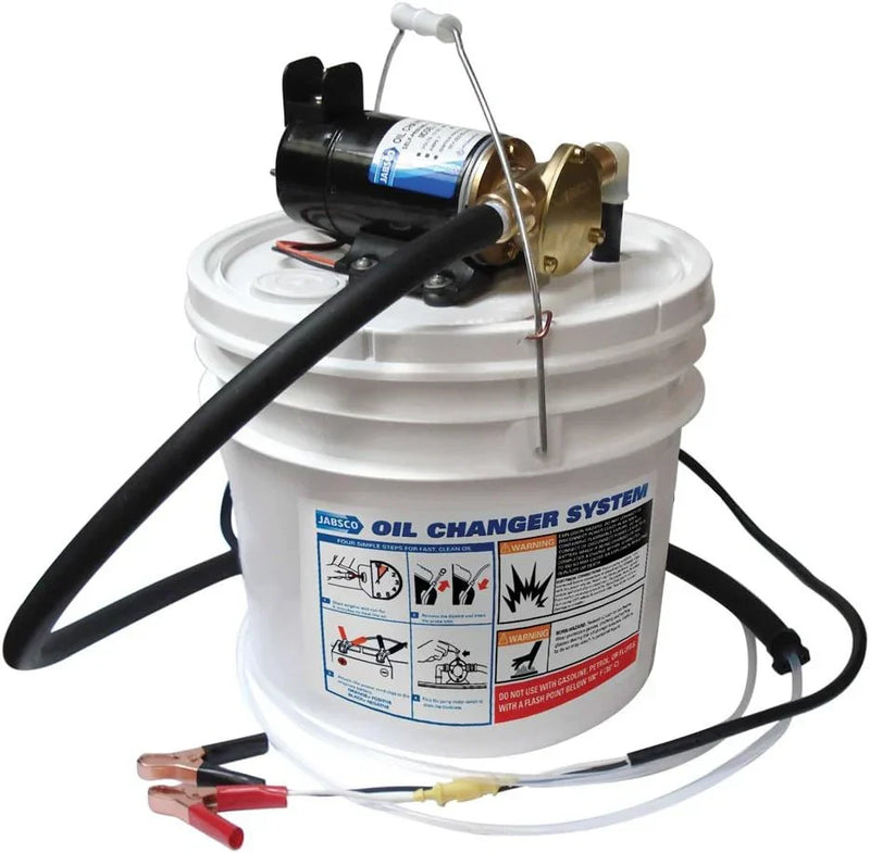 Marine Quick Oil Changer, Flexible Impeller Pump, Reversing Switch 3.5 Gallon, 12-Volt, Non CE, White D6