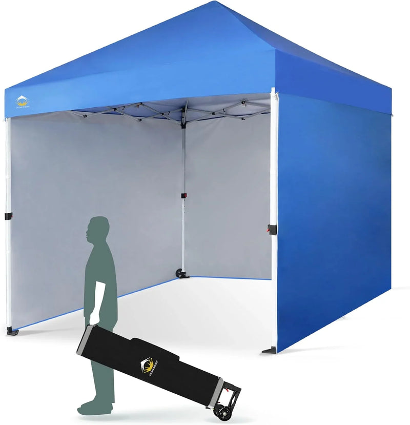 10X10 Comercial Instant Canopy Pop Up Tent with Center Lock (10x10 with 4 Sidewalls, Grey) T8