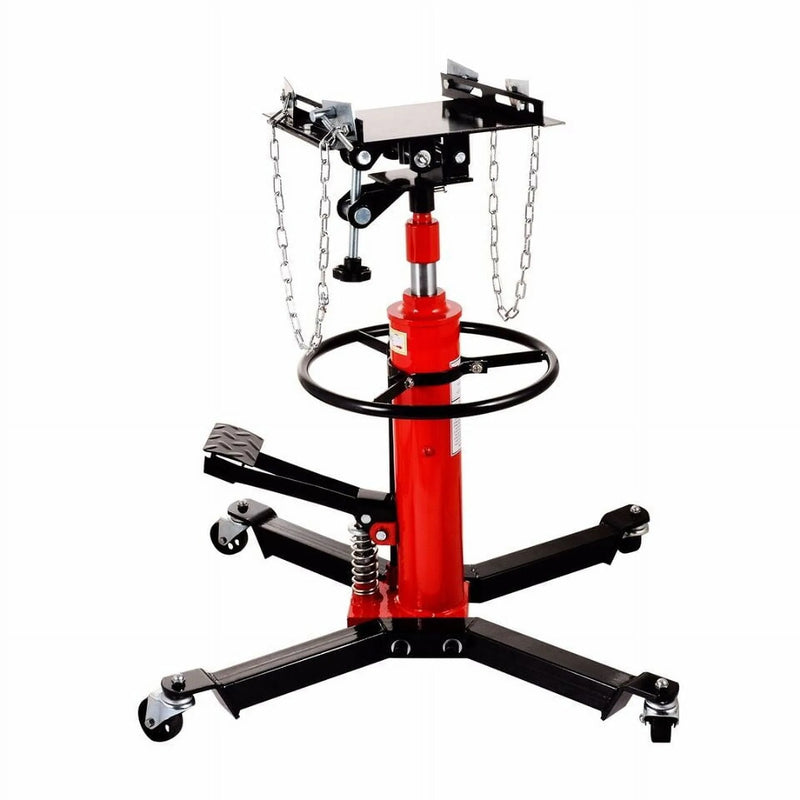 Hydraulic Car Transmission Jack Vertical Lift,1660 Pounds,360掳Rotating Wheel Lift,Red B0
