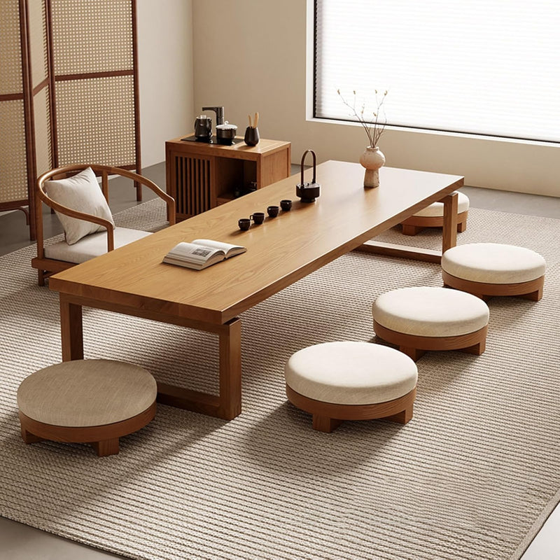 Japanese tatami coffee table,round wood coffee table,wooden coffee table living room,Japanese floor table，tea table,tatami table,low table for sitting on the floor,Walnut coffee table(100cm/39.3in) V0