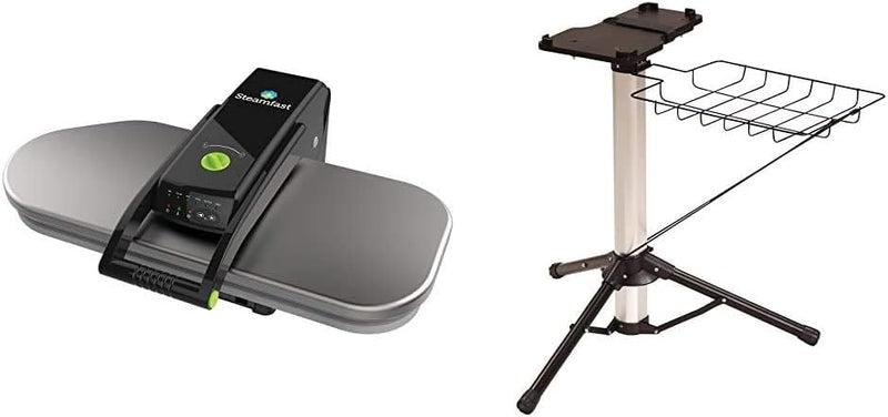 Digital steam press, featuring multiple fabric setting functions and steam impact function, made of stainless steel / black. H7