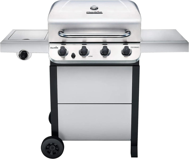 Performance Series Convective 4-Burner with Side Burner Cart Propane Gas Stainless Steel Grill - 463377319 H3