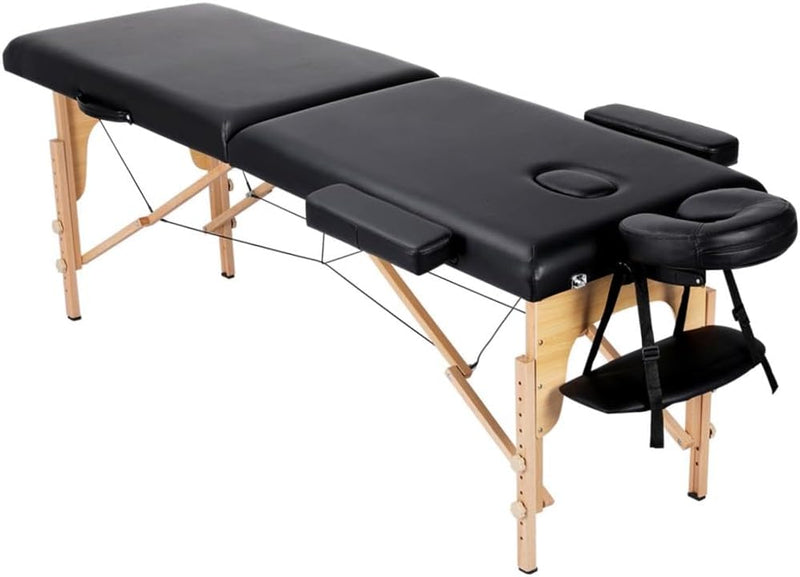Massage Table Lash Bed Portable Massage Spa Bed Beauty Tattoo Table Adjustable for Eyelash Tech Physical Therapy Couch, Black Z1