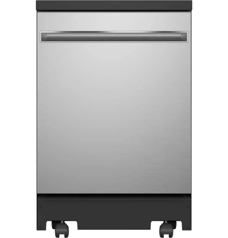 GE 24 Stainless Steel Portable Dishwasher With Sanitize Cycle S3