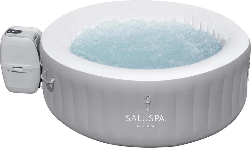 Inflatable Hot Tub Spa (71" x 26") | Portable Hot Tub with 2 Covers (1 Energy-Efficient Thermal Cover and 1 Standard Cover) | Fits Up to 2-4 Persons | Black D9