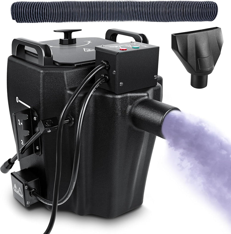 Dry Ice Fog Machine, 3500W Low Lying Fog Machine, Dry Ice Machine with Tube Nozzle High Density Fog Smoke for Wedding Party Events Stage Concert Club Performance DJ (Black) S5