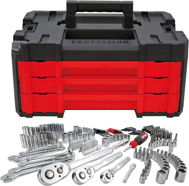 Craftsman 262-Piece Mechanic Tool Set, Master Socket Set with 3-Drawer VERSASTACK Tool Box, SAE/Metric Set (CMMT45309) P0