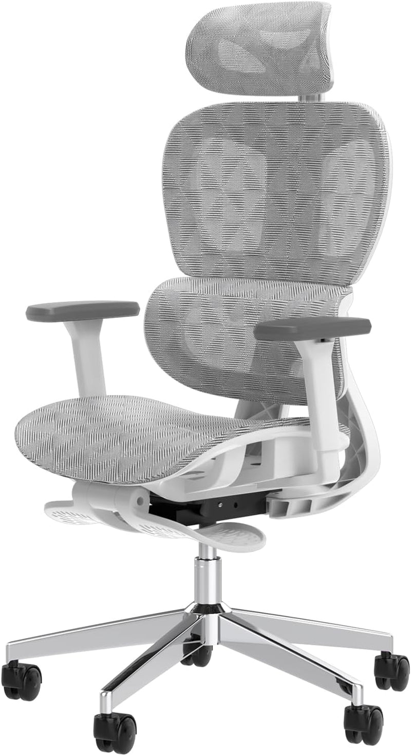 Ergonomic Office Chair – High Back Mesh Desk Chair with 3D Adjustable Armrests, Wheels, for Home and Office (Black) K4