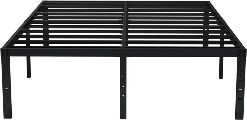 EMODA Queen Bed Frame No Box Spring Needed 18 Inch Heavy Duty Metal Tall Platform Bed Frame M3