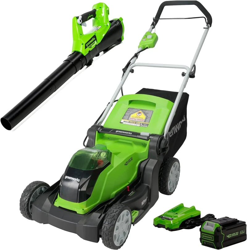 40V 17" Cordless (Push) Lawn Mower (75 Compatible Tools), 4.0Ah Battery and Charger Included K1