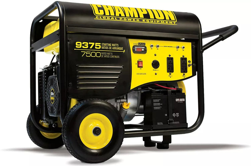 Champion 9,375-W Portable RV Ready Gas Powered Generator w/ Remote Start Home RV W1