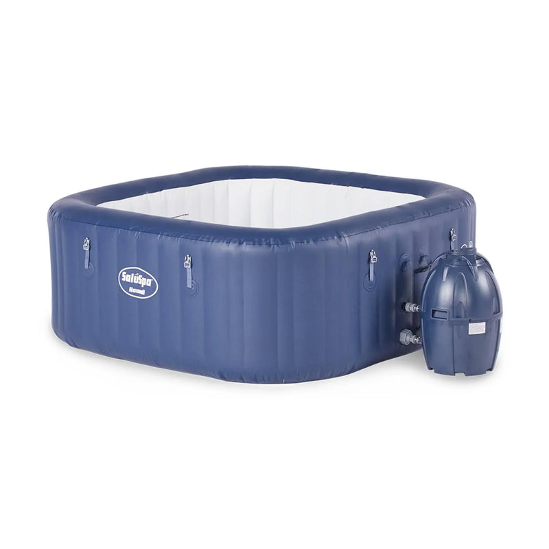 6 Person Inflatable Tub Spa with Pump, Blue H3