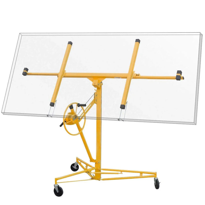 Drywall Lift 11' Yellow Rolling Sheetrock Panel Hoist Jack U7