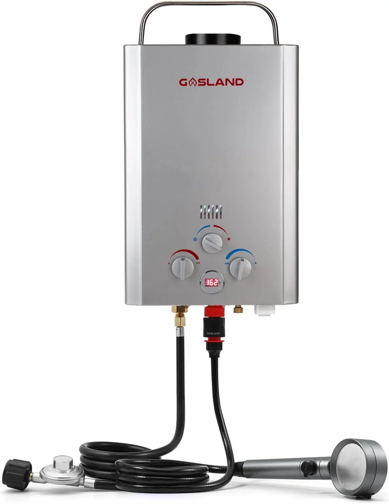 Portable Tankless Water Heater, Outdoors 6L 1.58GPM Propane Water Heater for RV Camping, Overheating Protection Z4