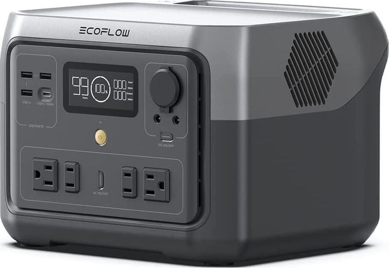 EcoFlow RIVER 2 Max Portable Power Station 512Wh Capacity.Solar Generator.1000W AC Output for Outdoor Camping.Home Backup.Emergency.RV.off-Grid N6