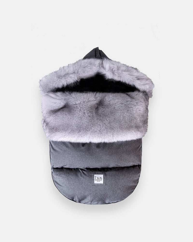 7AM Enfant PlushPod - Tundra Heather Grey Dark Faux, 0-18M F6