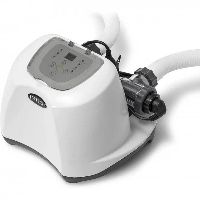 INTEX KRYSTAL CLEAR SALTWATER SYSTEM WITH E.C.O. (ELECTROCATALYTIC OXIDATION) FOR UP TO 15000-GALLON ABOVE GROUND POOLS, 110-120V WITH GFCI E1