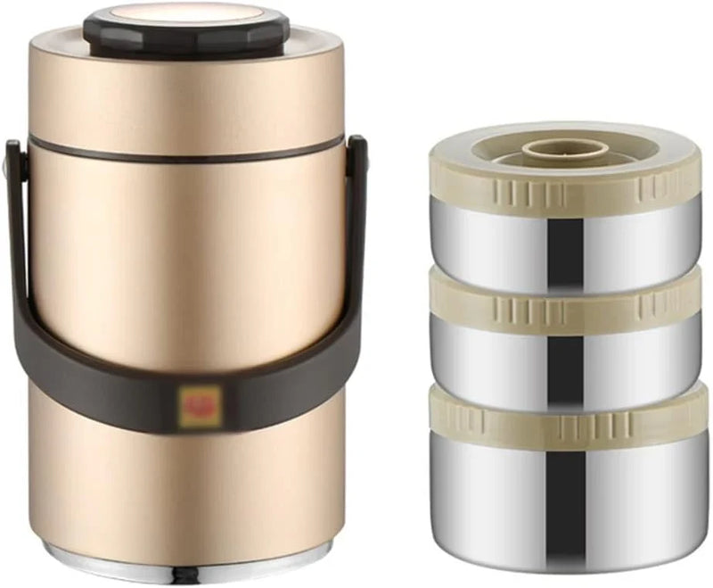 Portable Large Capacity Vacuum Insulation Bento Lunch Box Leak-Proof Food Storage Container Outdoor O7