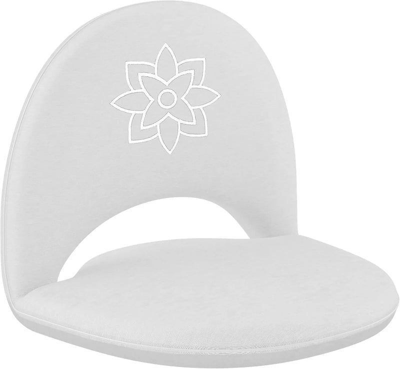 Mindful Modern Meditation Chair | Adjustable Floor Chair with Back Support | Padded Floor Seat for Posture Support and Comfort | Portable Folds Flat for Storage | Indoor/Outdoor Use | Slate Grey P2