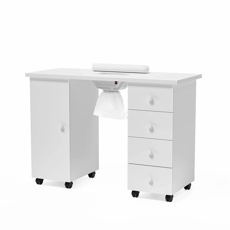 OmySalon Manicure Table Nail Desk w/Electric Downdraft Vent H4