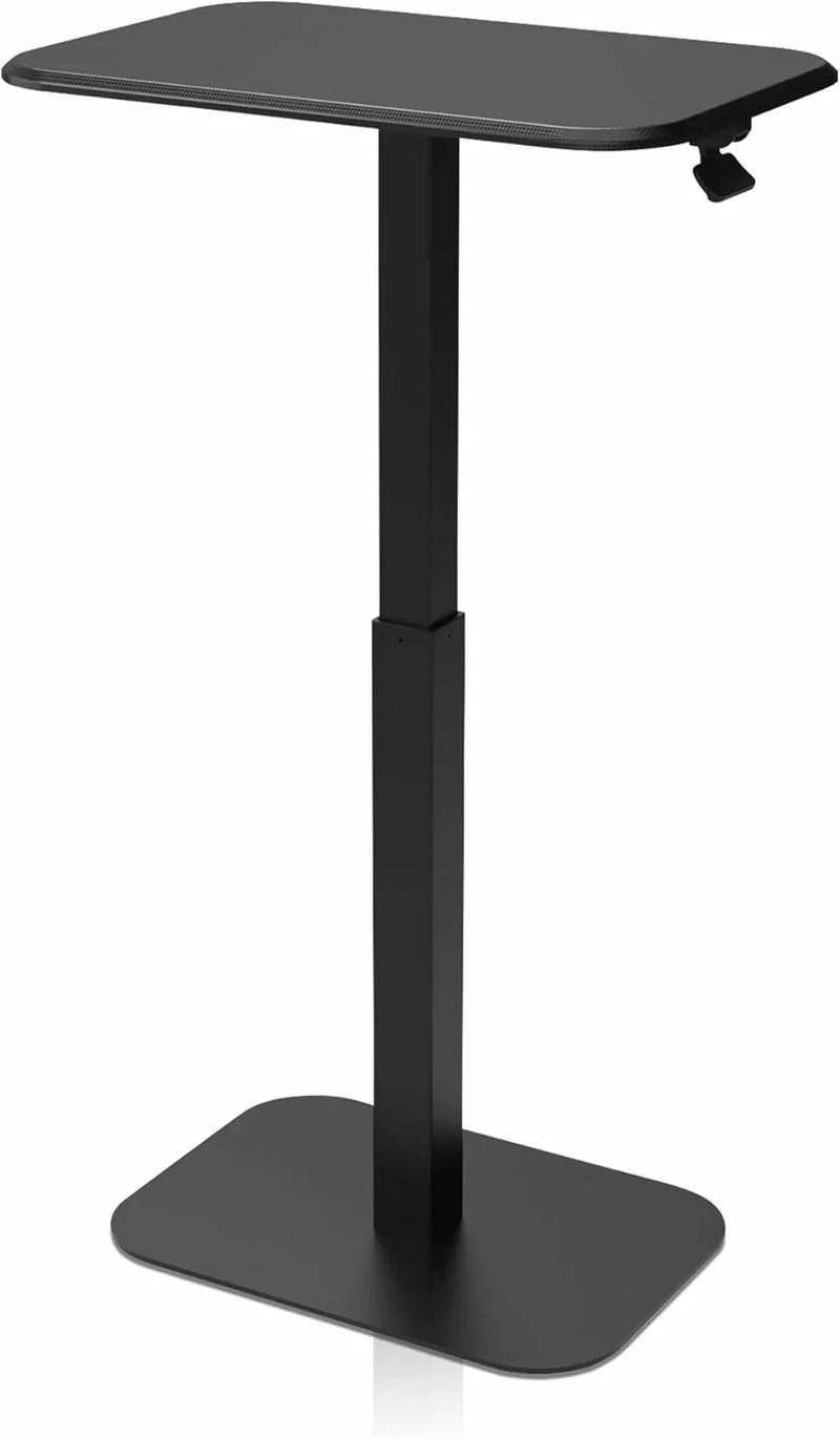 Adjustable height side table, a versatile decorative item suitable for both home and office settings. It features precise engineering for effortless height adjustment, ensuring excellent stability (white base and carbon fiber tabletop) Y7