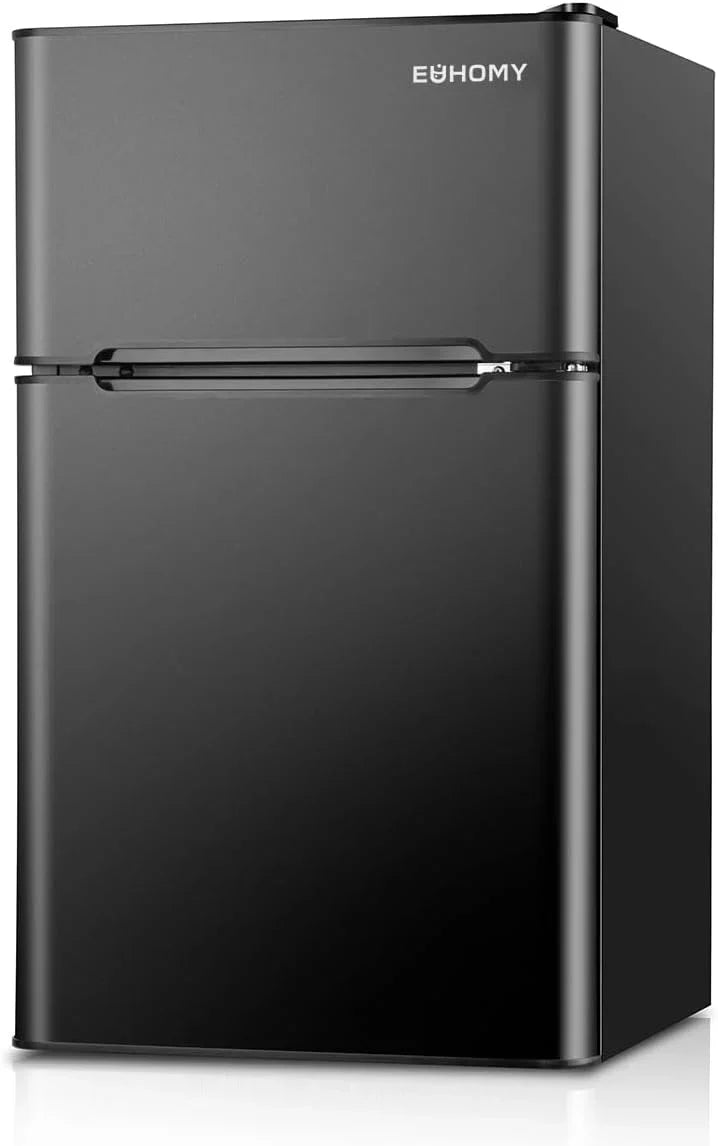 Euhomy Mini Fridge with Freezer, 3.2 Cu.Ft Mini Refrigerator with Freezer W3
