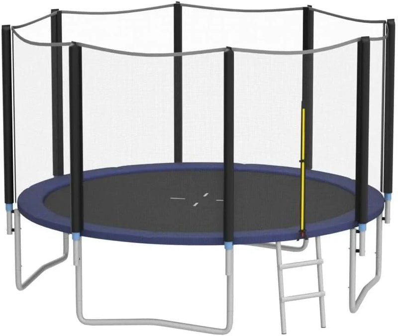 8 feet, 10 feet, 12 feet, 14 feet, 15 feet, 16 feet children's and adult trampolines. Certified by ASTM with netting. Made of thick steel plates, durable, suitable for outdoor large-scale leisure trampolines in various weather conditions, equipped wi N2
