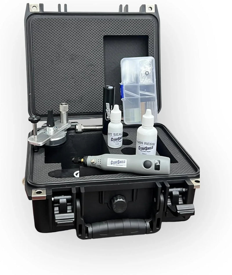 Clearshield Windshield Repair Kit Professional Auto Glass Repair Kit for Rock Chip or Cracks - Restores to a Fine Smooth Finish (1,000 Repairs) H9