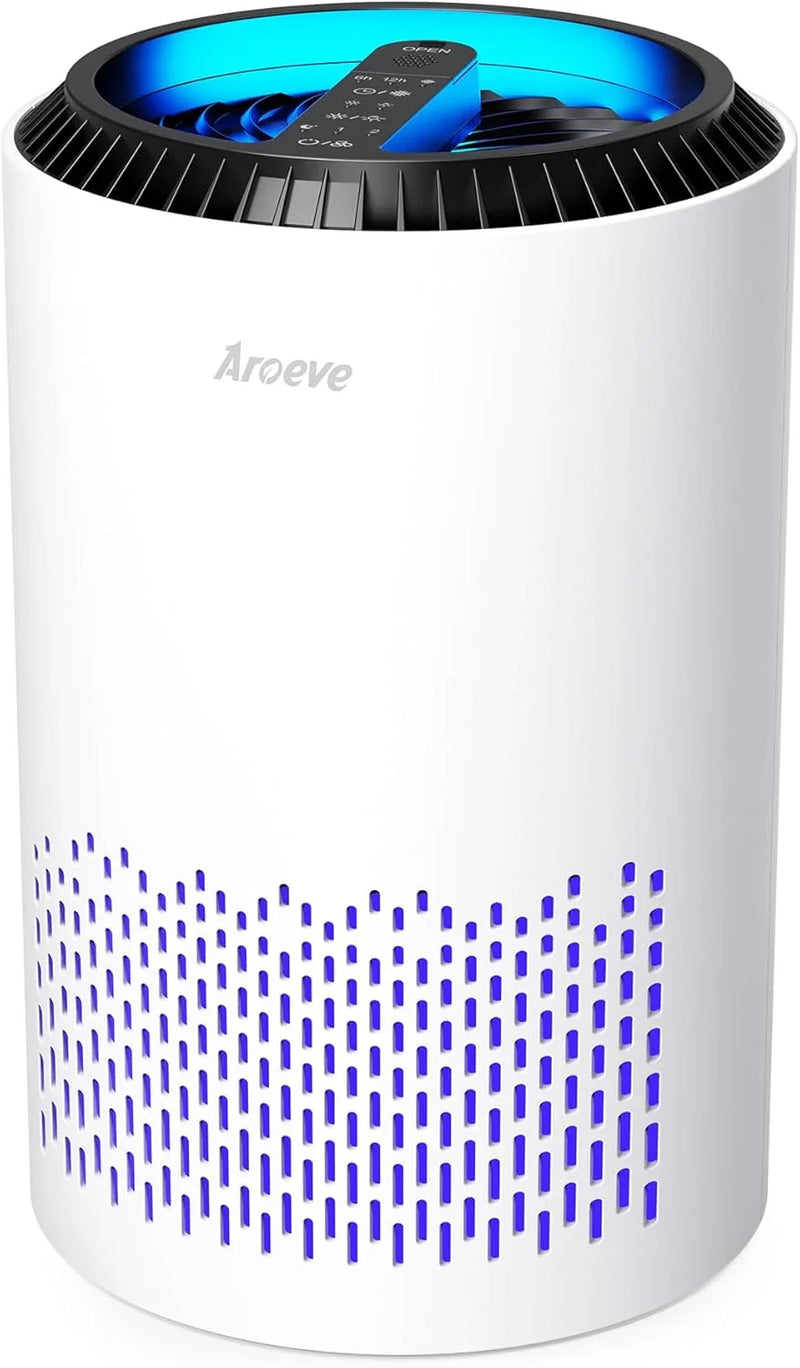 Bedroom household air purifier, with three layers of filters, capable of filtering smoke, pollen, allergens, pet dander and odors. The sleep mode helps improve sleep quality. Energy-saving design. Three wind speeds available. Suitable for offices, do H5