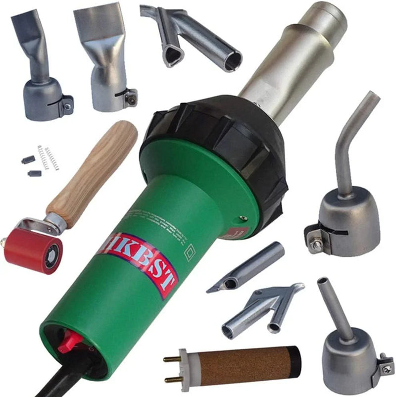Hot Air Plastic Welder 110V 1600W Heat Gun Professional Welding Torch Gun for PVC, TPO, Vinyl Roof,Plastic Welding Kit with Welding Nozzles, Seam Rollers,All in one Plastic Welder Repair Kit G1