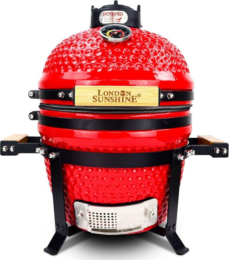 13-inch ceramic Kamodo charcoal barbecue grill - red J6