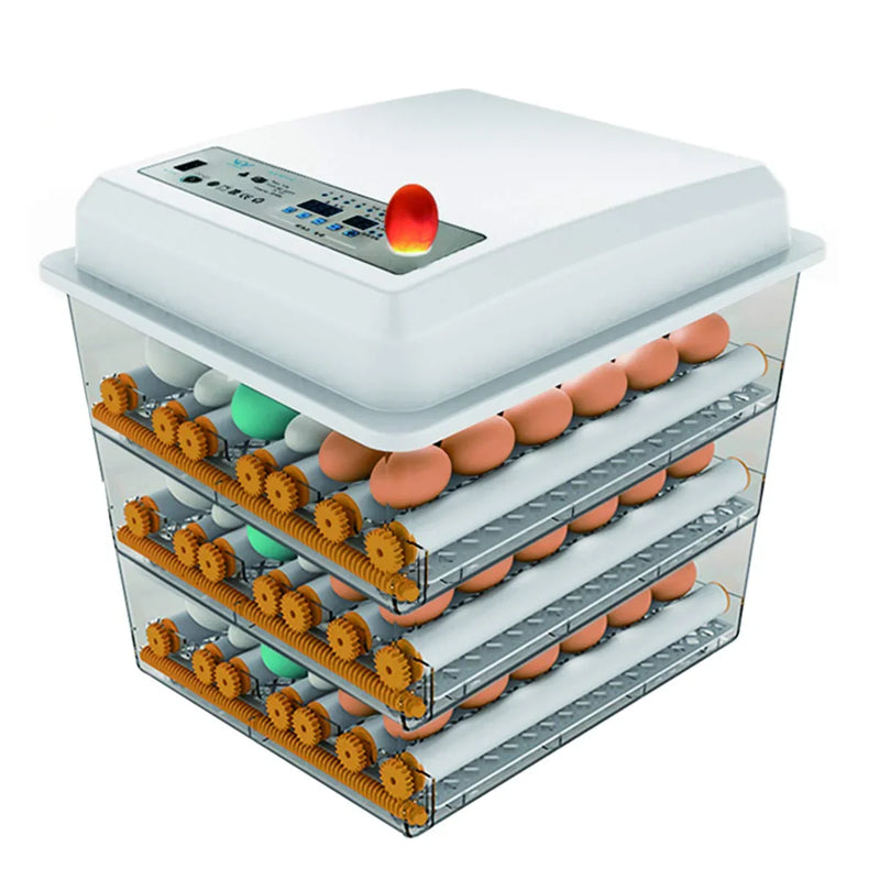 Egg Incubator - Egg Incubator with Automatic Egg Turning and Humidity Control,Large Poultry Hatcher for Chickens Birds Ducks (176 Eggs) R3