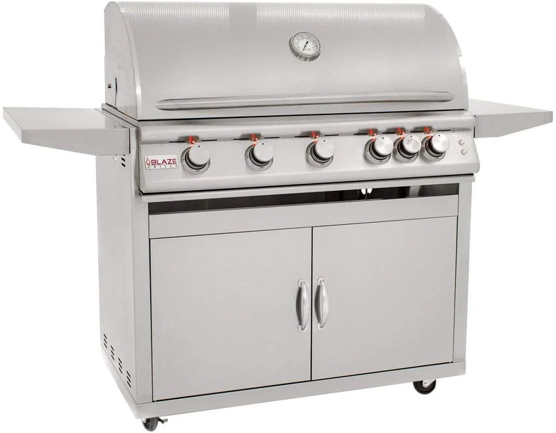 Blaze Freestanding Grill with Lights (BLZ-5LTE2-LP-BLZ-5-CART), 40-inch, Propane Gas S8