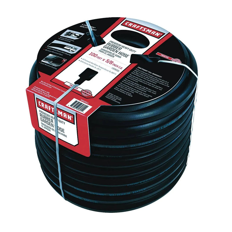 Craftsman Premium Rubber Garden Hose, 100ft. x 5/8. inch K7