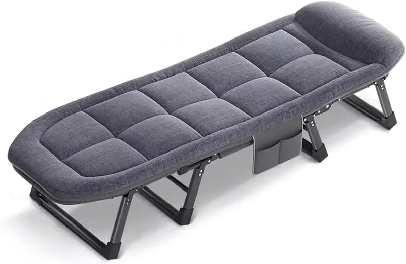 Folding Camping Cot Adults Bed,Adult Folding Bed, Rollaway Bed with Mattress for Adults Queen, High Elastic Sponge Five Adjustable Angles Good Load Bearing, Folding Bed, for Home Outdoor X0