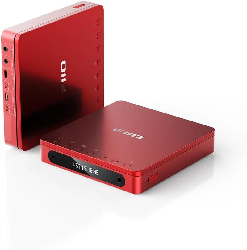 Multifunctional portable stereo CD player, equipped with long-lasting batteries, supports USB copying function, has optical/coaxial/3.5mm/4.4mm output interfaces (transparent (Bluetooth)) M1