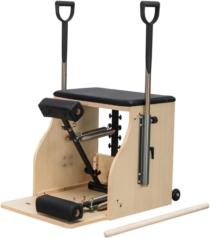 Pilates Chair, Split-Pedal Stability Combo Chair with Handles,Pilates Reformer Machine,Pilates Equipment for Home Or Studio Use W9