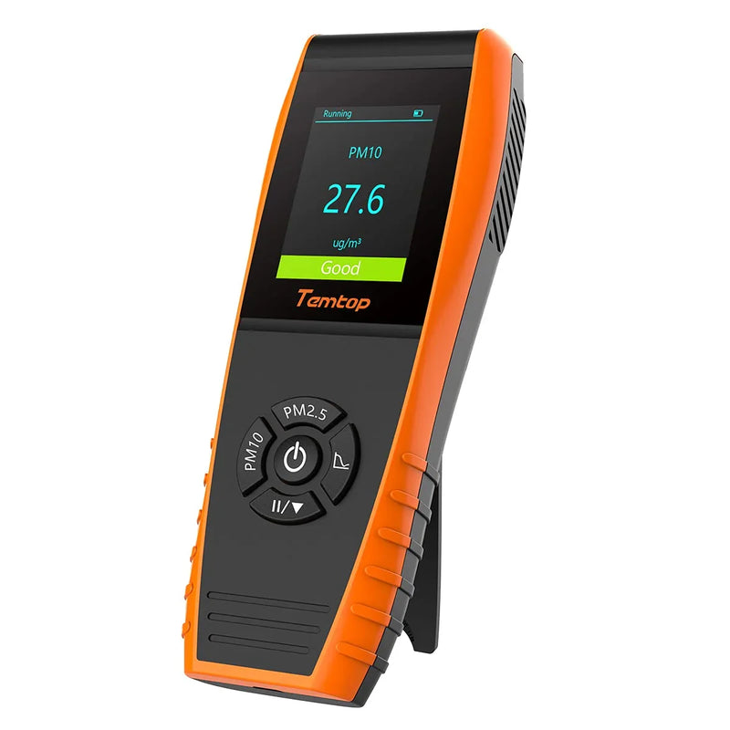 Air Quality Monitor PM2.5 PM10 Particle Counter, Formaldehyde, Temperature, Humidity, TVOC AQI Tester for Indoor/Outdoor Air Pollution Detection w/Data Export J9