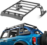 Full Size Roof Rack Cargo Basket Compatible with 2010-2024 Toyota 4Runner 5th Gen with 4 Lights, Overland Rooftop Luggage Storage Holder, Platform Style Cargo Carrier for Outdoors Gear