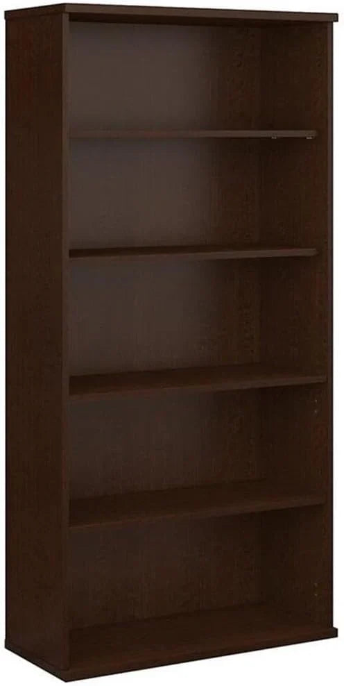 Bush Business Furniture Series C Tall 5 Shelf Bookcase in Mocha Cherry, Large Bookshelf for Home and Professional Office I0