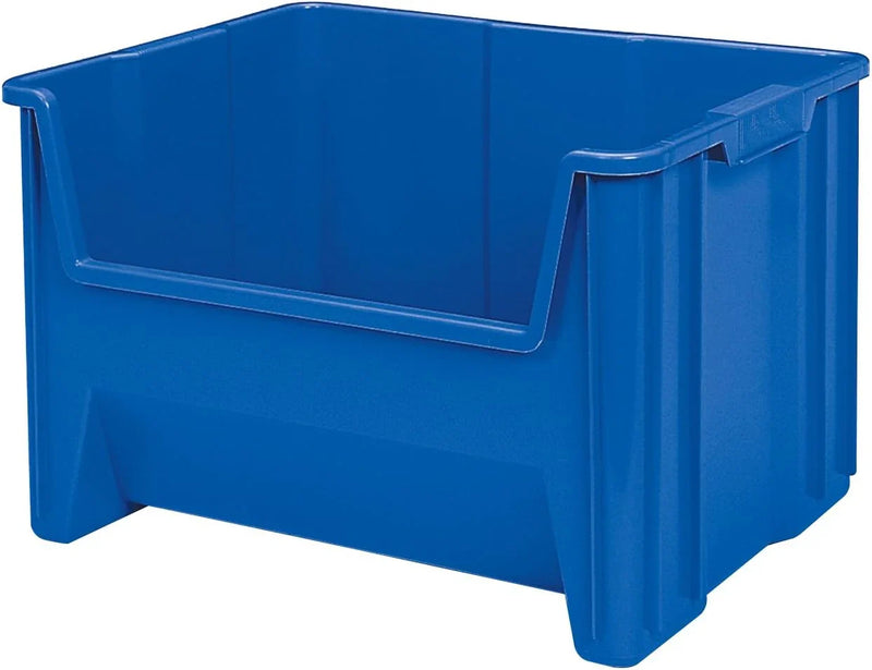 Akro-Mils 13017 Stack-N-Store Heavy Duty Stackable Open Front Plastic Storage Container Bin, (15-Inch x 20-Inch x 12-1/2-Inch), Gray, (3-Pack) V4