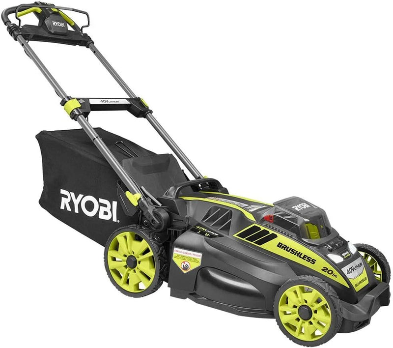 20" RY40190 40-Volt Brushless Lithium-Ion Cordless Battery Self Propelled Lawn Mower with 5.0 Ah Battery and Charger Included M1