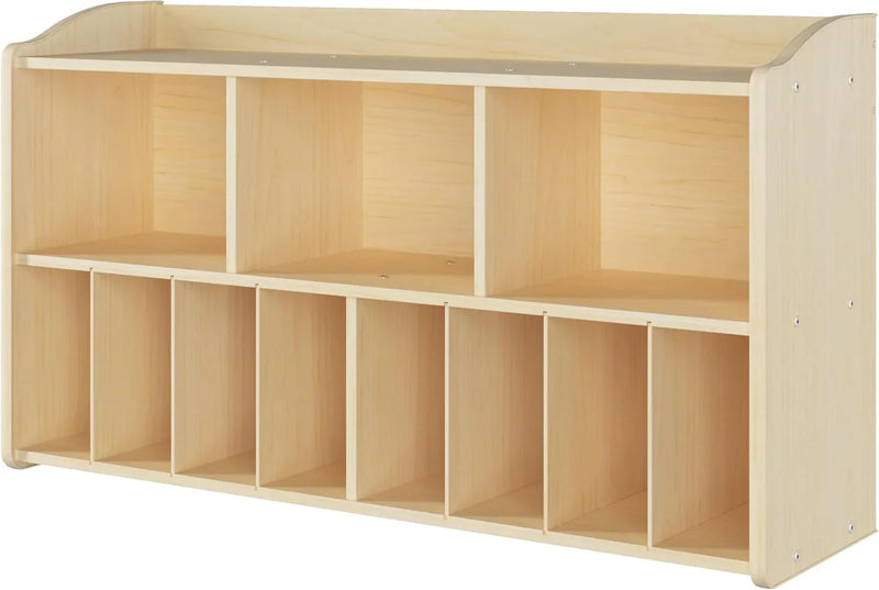 Foundations Wall- Mounted Diaper Organizer for Daycares, 3 Large & 8 Small Storage Compartments, Wood Construction, Maximum Durability H1